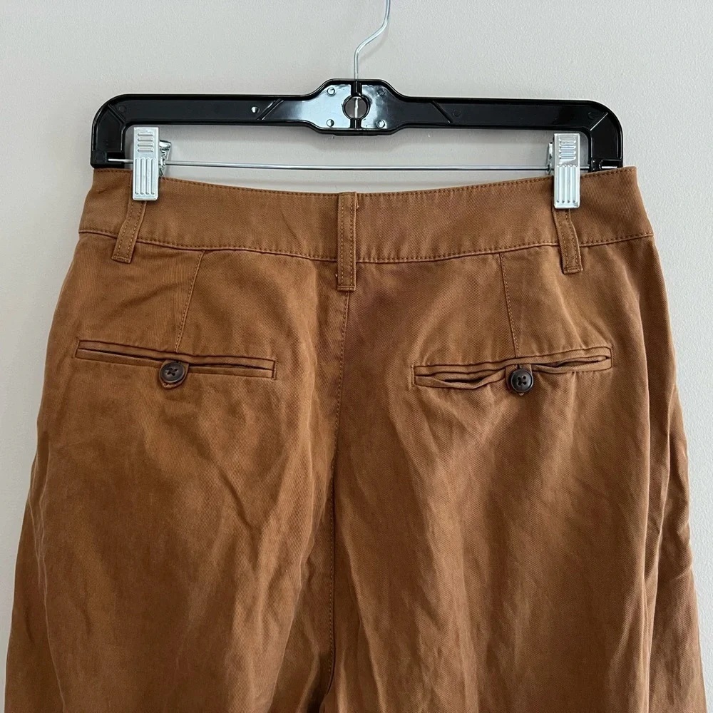 Madewell The Harlow Wide-Leg Linen Blend Pant in Acorn Brown, size 4 - Picture 6 of 13